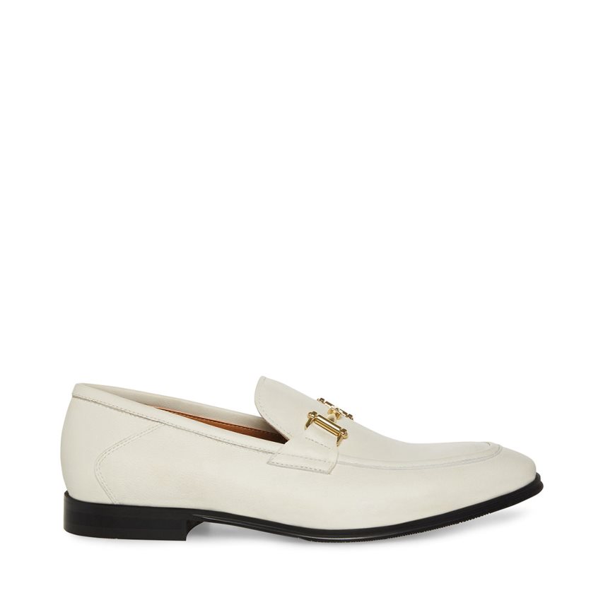 Loafers Steve Madden Archee Cuero Hombre Blancas | ES DLE046